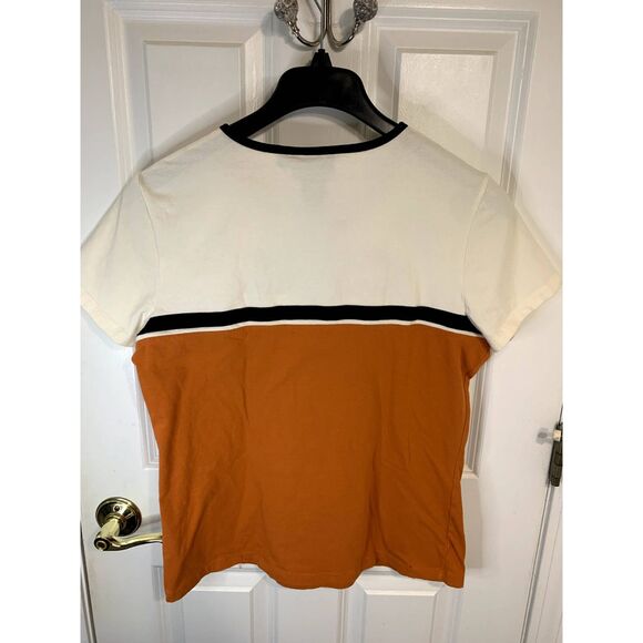 Harley Davidson Color Block Orange White Logo Zip Down Shirt Size XL - Picture 3 of 8